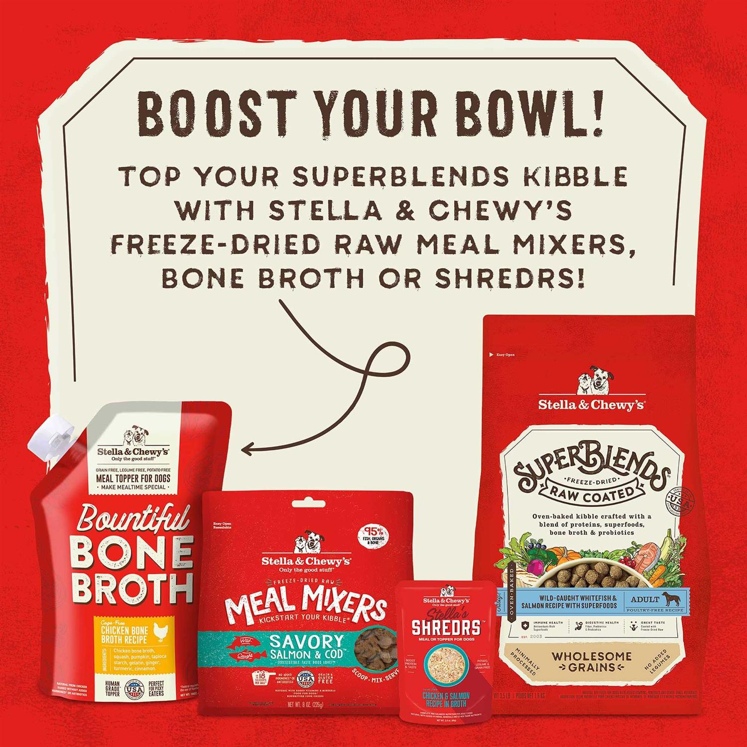 Stella &amp; Chewy's SuperBlends Raw Wholesome Grains Wild Caught Whitefish &amp; Salmon Recipe with Superfoods - Pet Supplies online store