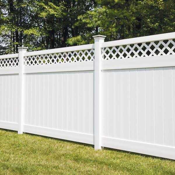 Barrette Outdoor Living Anderson 6 ft. x 8 ft Vinyl Lattice Top Fence Panel - Shop Hardware Tools Online Store