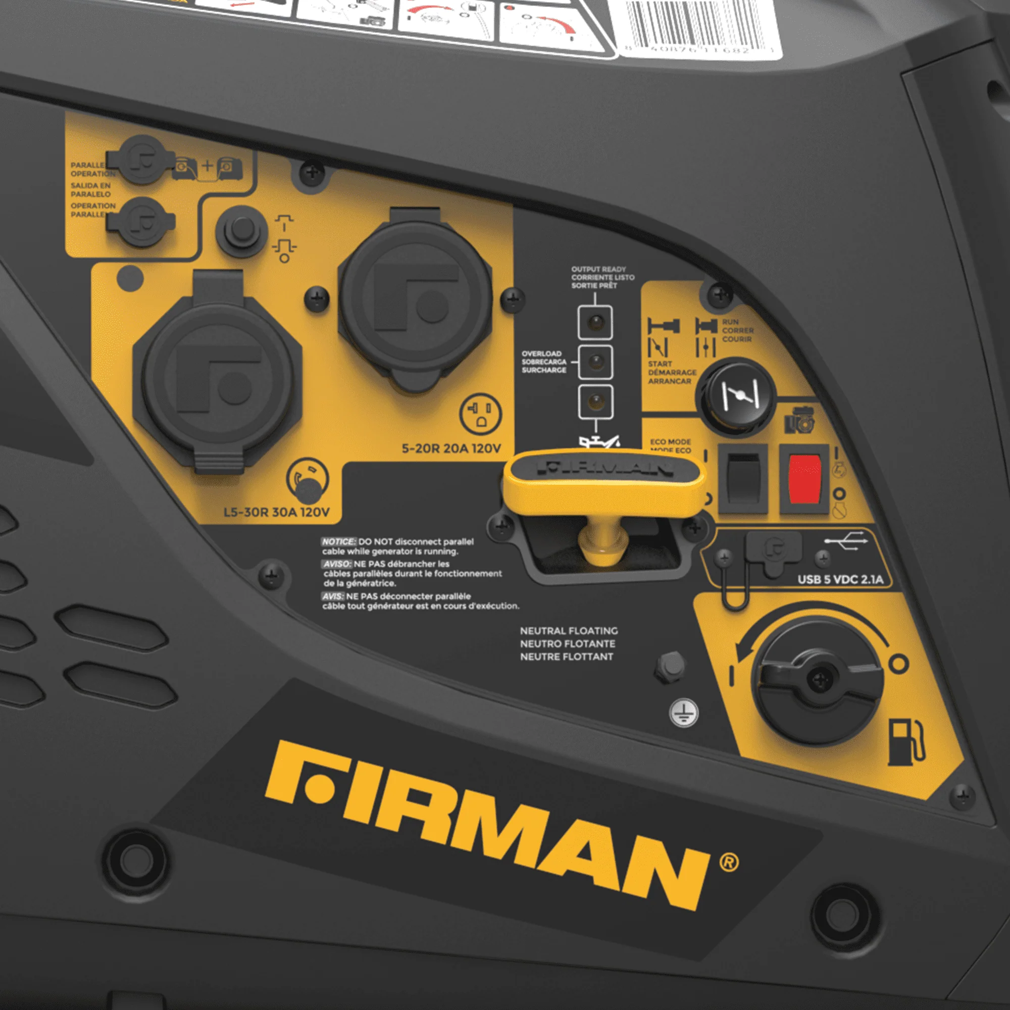 FIRMAN W01682 1600/2000 Watt Peak Gasoline Powered Inverter Generator