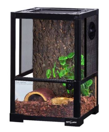 REPTIZOO RK0102NS 12 x 12 x 18 in. Reptile Glass Terrarium with Single Hinge Door