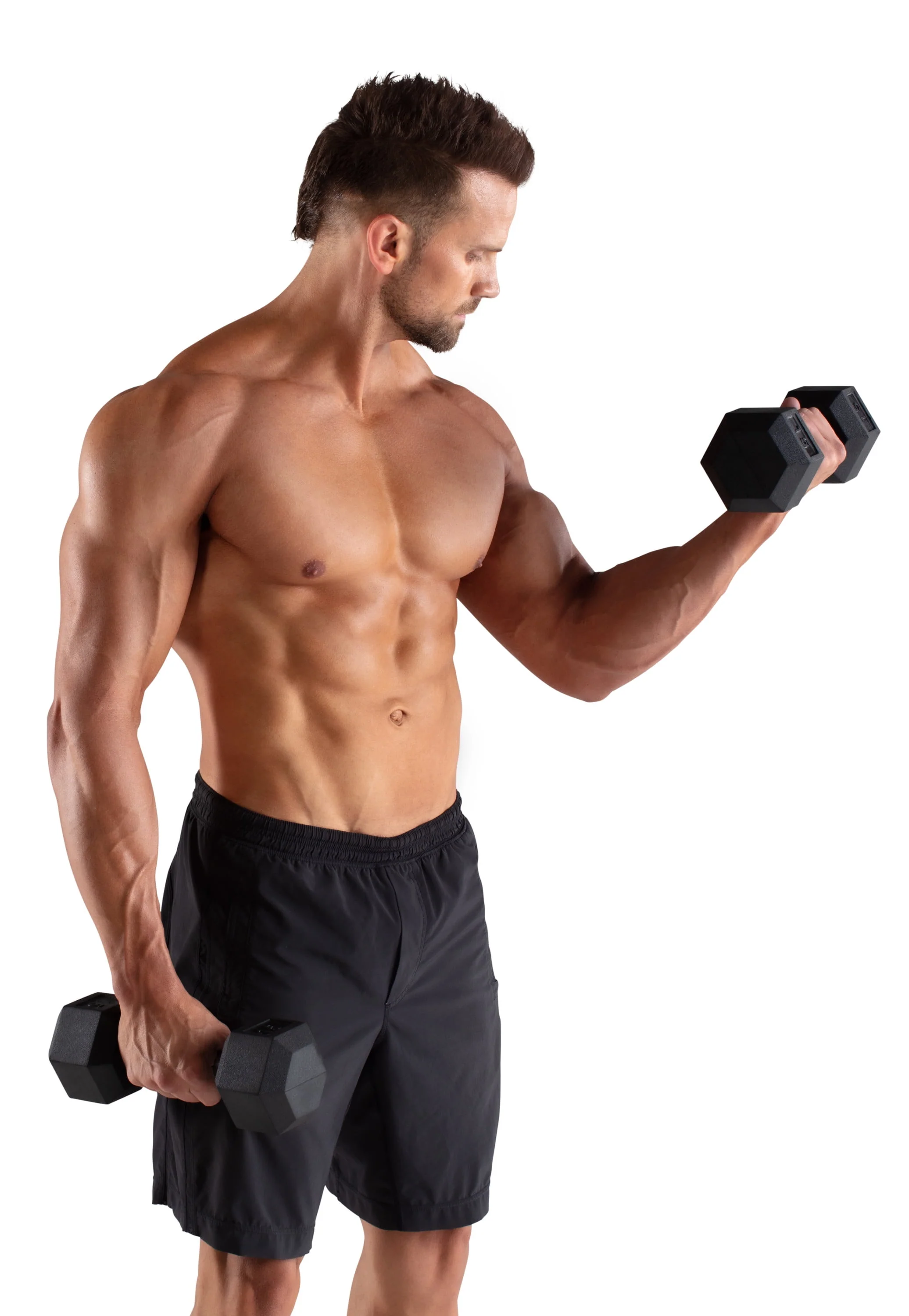 Weider, 25lb Rubber Hex Dumbbell, Single