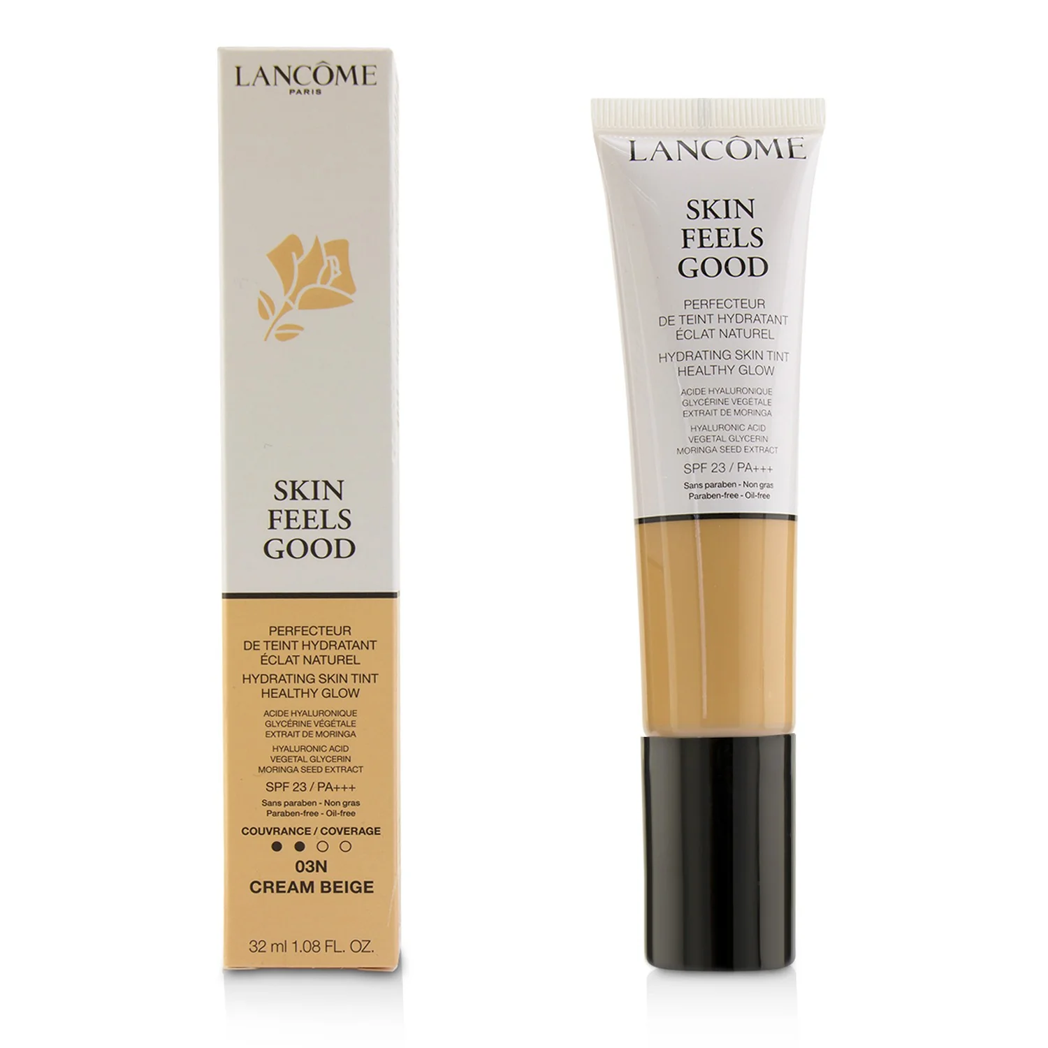 Lancome Skin Feels Good Hydrating Skin Tint Healthy Glow SPF 23 - # 035W Fresh Almond 32ml/1.08oz