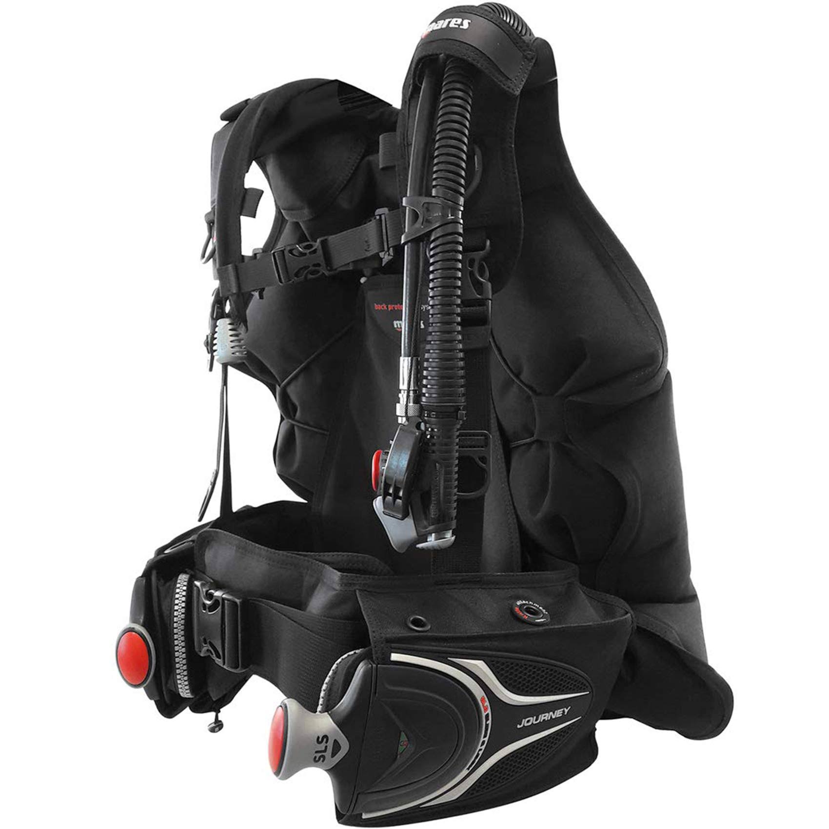 Mares Journey 3.0 Back-Inflation Scuba BCD with Integrated Weight Pockets XL Black