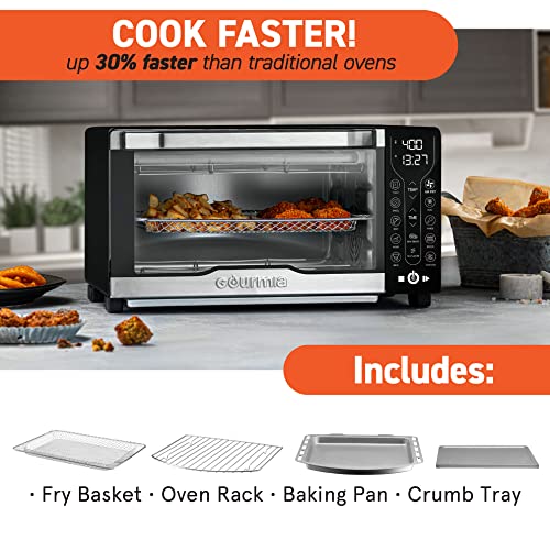 Gourmia Toaster Oven Air Fryer Combo Cooking Presets 1700W Digital Air Fryer Oven