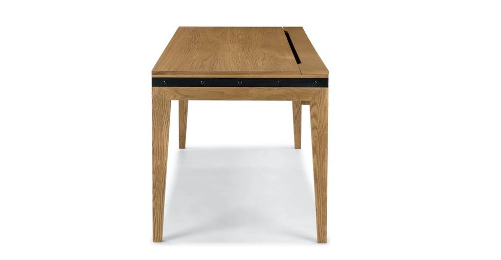 71x22 Wooden Desk with Solid Oak Top | Article Madera Contemporary Furniture