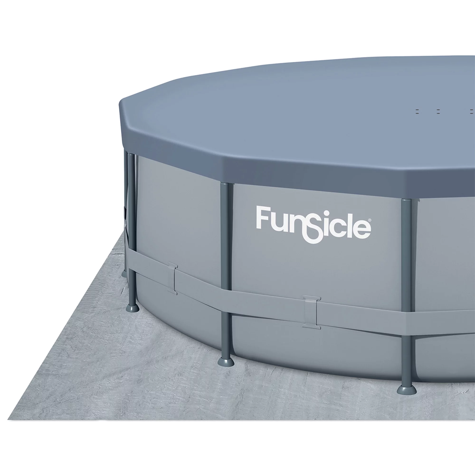 Funsicle 16 ft Oasis Above Ground Swimming Frame Pool, Round, Age 6 & up