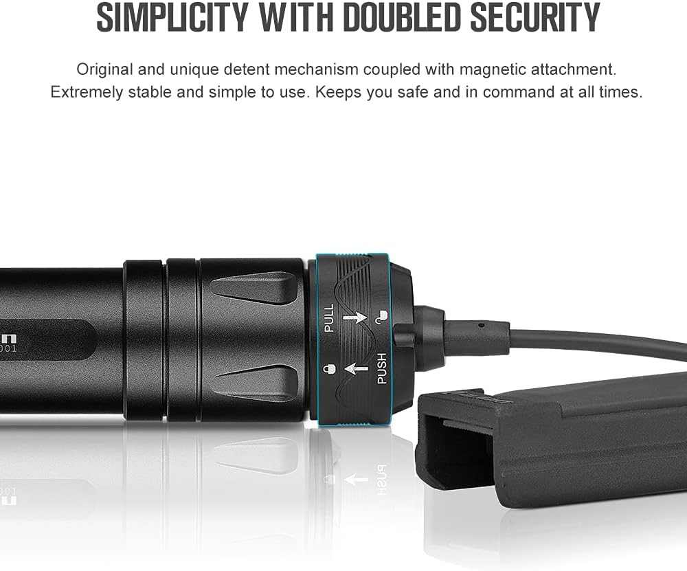 OLIGHT Odin 2000 Lumens Picatinny Rail Mounted Rechargeable Tactical Flashlight with Remote Pressure Switch, 300 Meters Beam Distance, Powered by Battery