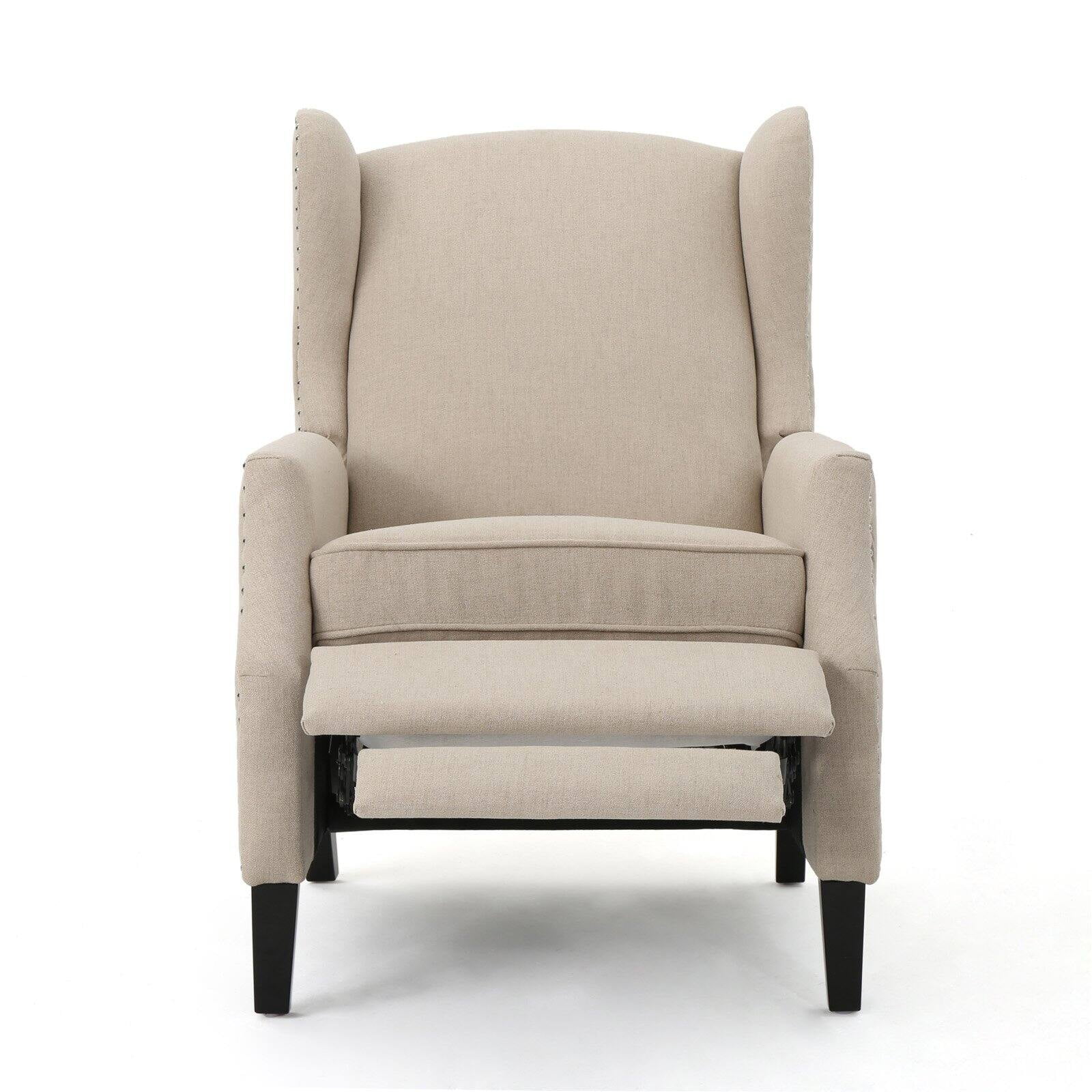 Westeros Traditional Wingback Fabric Recliner Chair