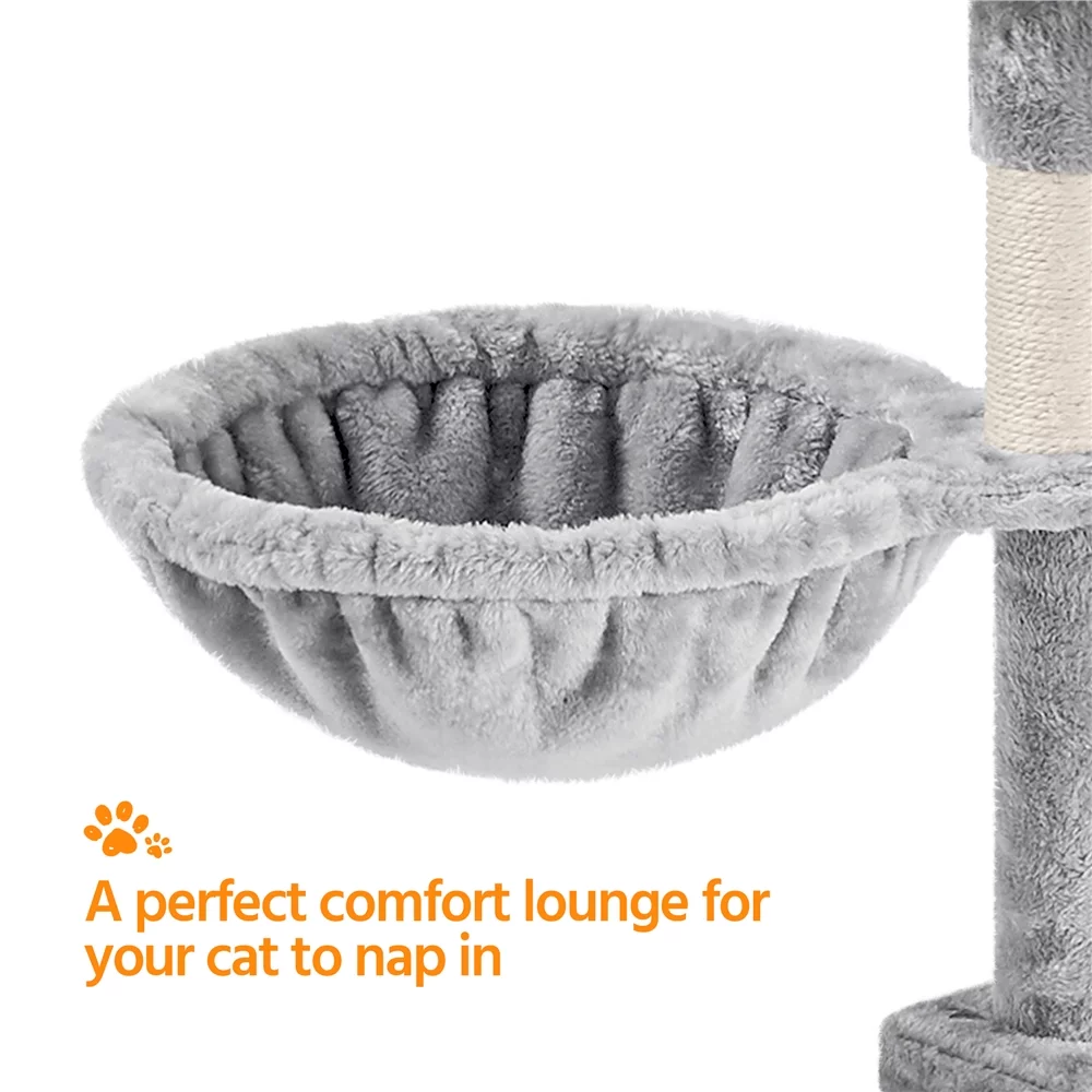 Yaheetech 76.5-inch Cat Tree Cat Tower with Condos, Light Gray - Curated Treasures Market