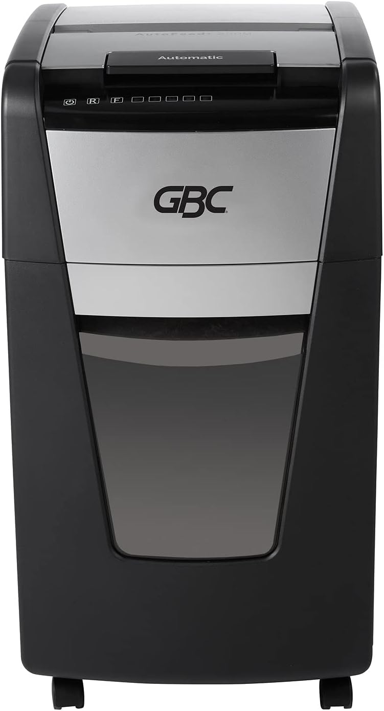 GBC Paper Shredder, Auto Feed+, 300 Sheet Capacity, Super Cross-Cut, Office Shredder, 300X (WSM1757608)