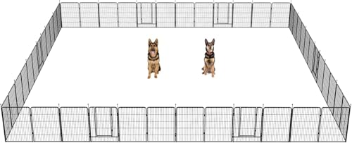 FXW Instant Dog Playpen, Portable Pet Fence for Outdoor, RV Trips, and Camping, 40inch, 16 Panels for Medium and Large Dogs│Patented