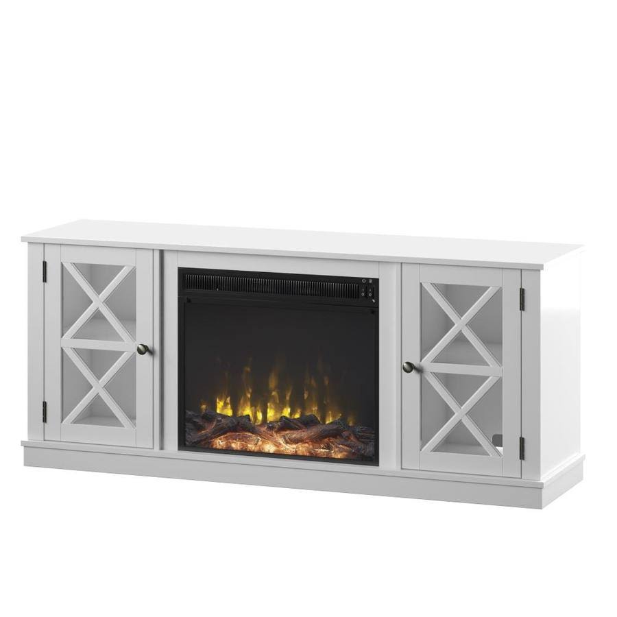 ClassicFlame TV Stand for TVs Up to 65 in with Electric Fireplace in White | 23MM6092-PT85S - Avayadevconnect