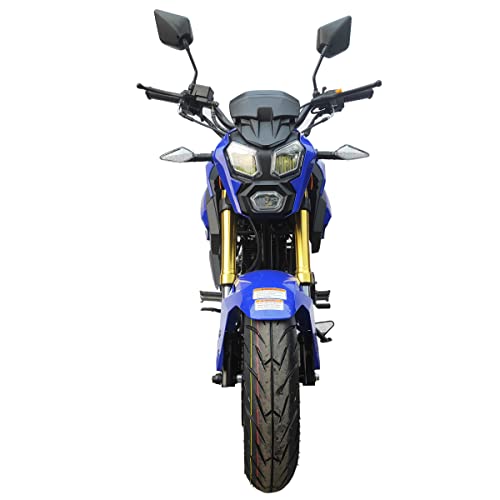 X-PRO Vader 150 Street Motorcycle with 5-Speed Manual Transmission, Electric/Kick Start! 12" Wheels! (Grey)