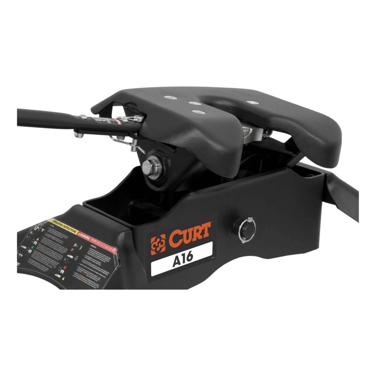 Curt 16621 A16 5th Wheel Hitch with Roller u0026 Rails
