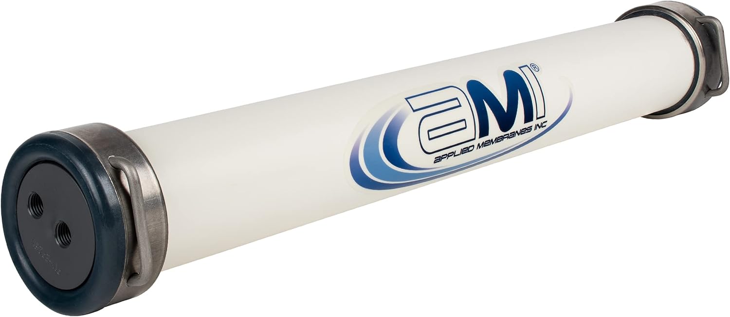 APPLIED MEMBRANES, INC. 2.5" x 21" PVC Membrane Housing Pressure Vessel for 25x21 RO, UF, NF Membrane Element | 200 PSI Operating Pressure | PV2521PVCAU