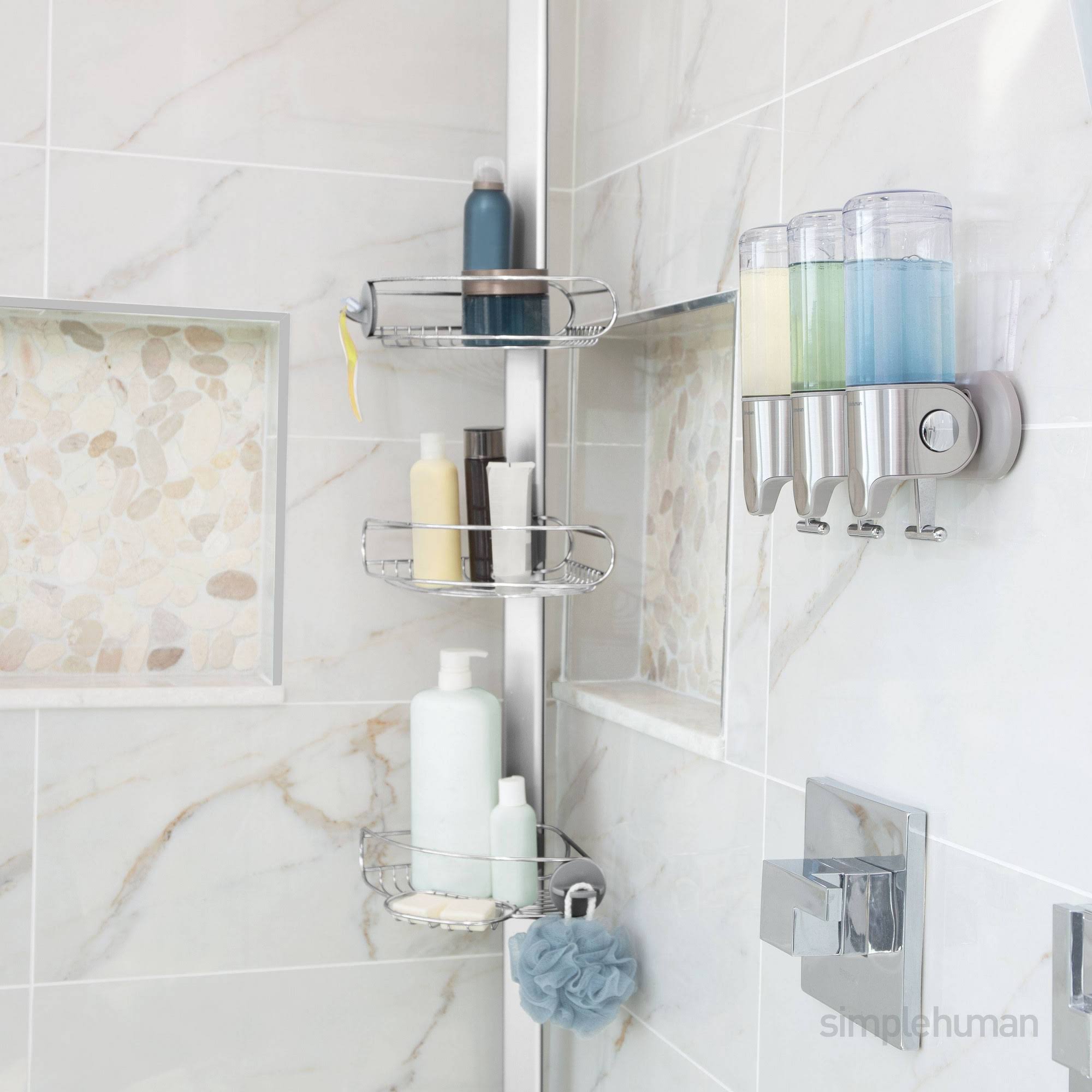 simplehuman 8& Tension Shower Caddy Stainless Steel