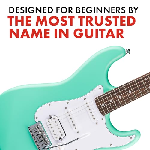 Fender Squier Debut Series Stratocaster HT HSS Electric Guitar, Beginner Guitar, 2-Year Warranty, Includes Free Lessons, Black with Satin Urethane Finish