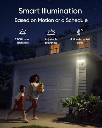 Eufy Security Floodlight Camera E340 Corded Electric Wireless 2K Dome security camera