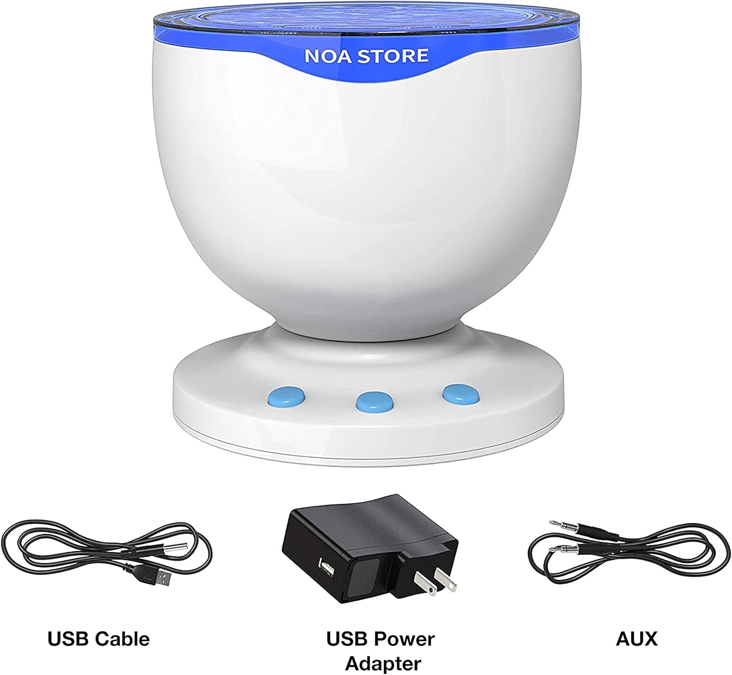 Calming Autism Sensory LED Light Projector Toy Relax Blue Night Music Projection