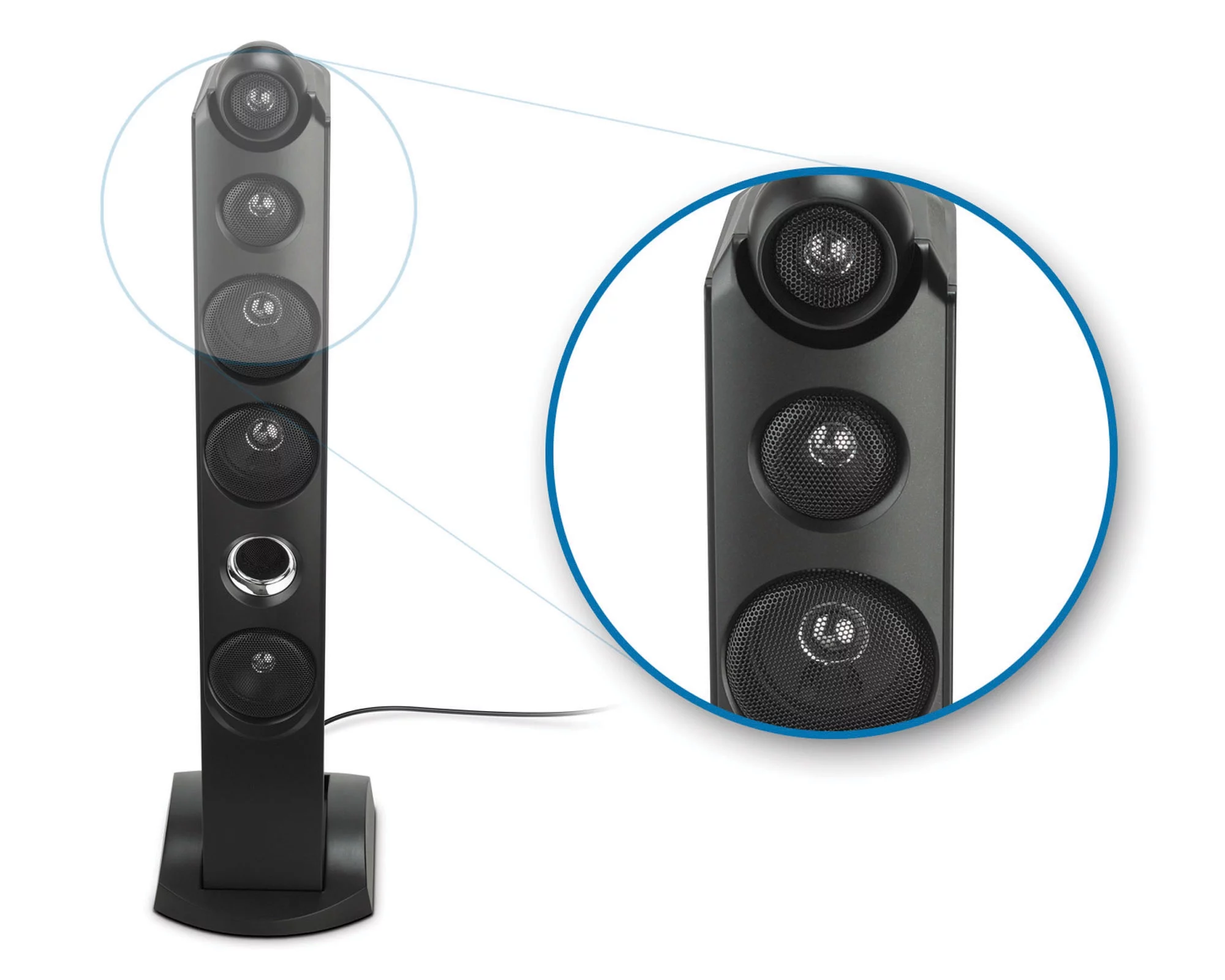 Singing Machine ISM1030BT Bluetooth Pedestal Karaoke System with Resting Tablet Cradle and 7"LCD Color Monitor and Two Microphones, Black