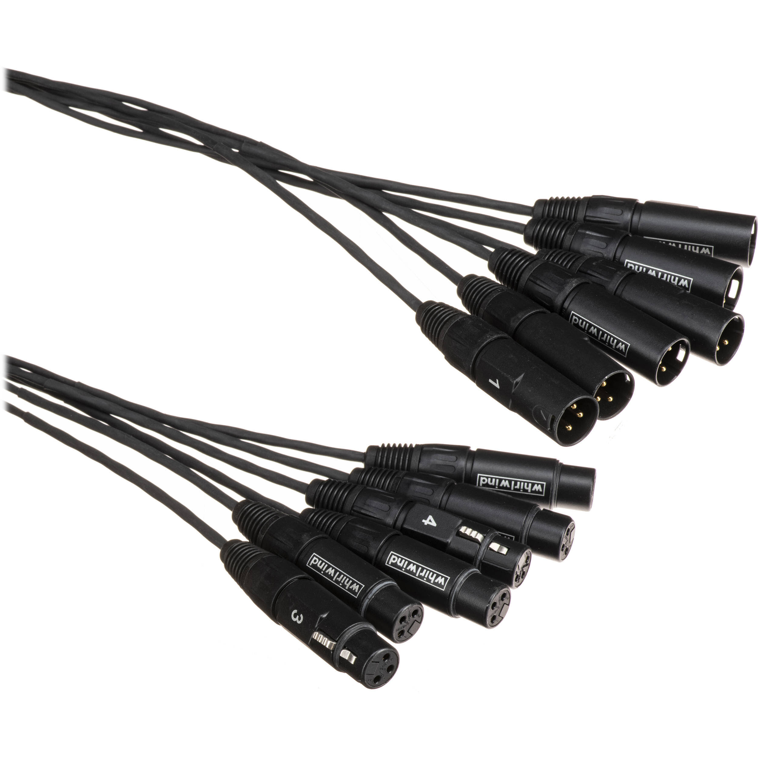 Whirlwind 50& Medusa Multitrack Series 6-Channel XLR Female to XLR Male Fanout Snake Cable