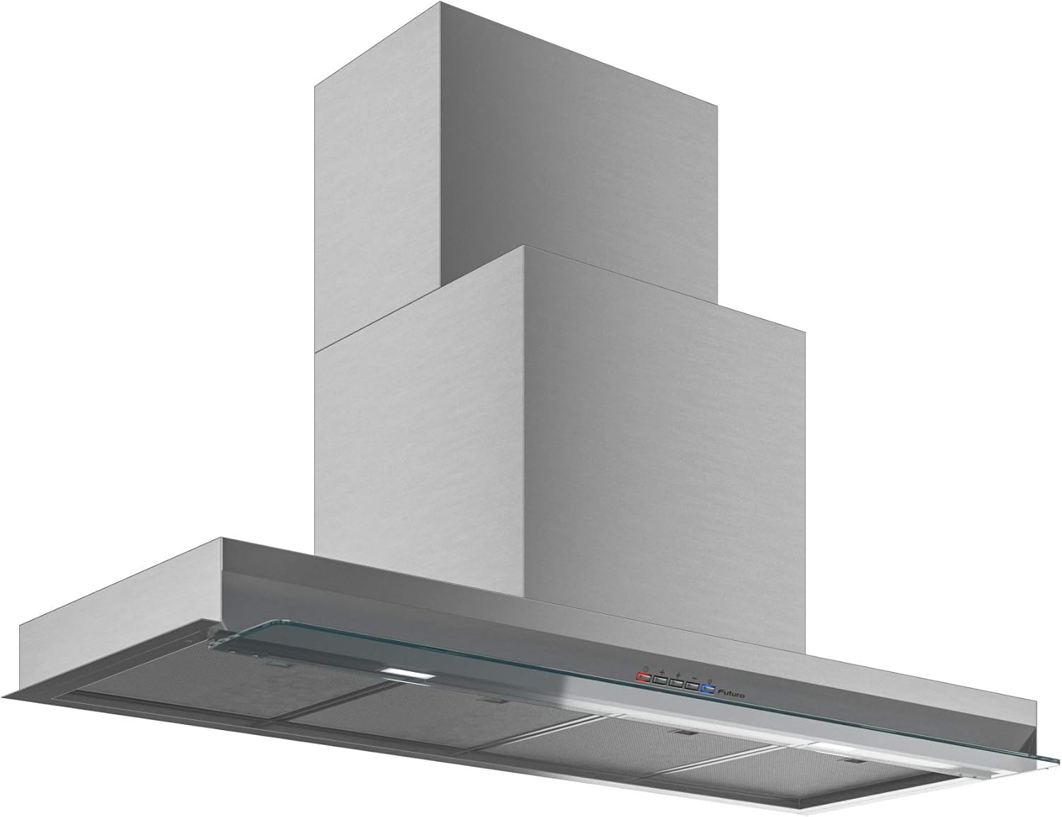 Futuro Futuro Shade 36 Inch Wall-mount/In-Cabinet Modern Range Hood - Italian Desing Vent Hood - Stainless Steel & Flip Glass, LED, Ultra-Quiet, with Blower
