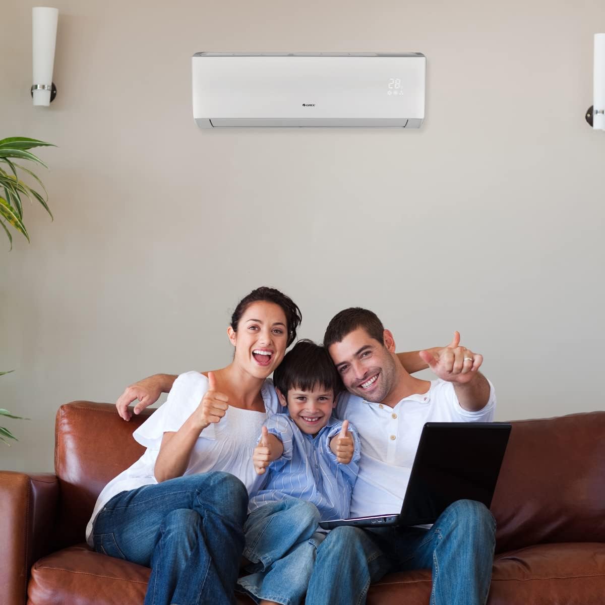 Gree 36,000 BTU Multi21+ Penta-Zone Wall Mount Mini Split Air Conditioner Heat Pump 208/230V SEER 21 (9-9-9-9-9)