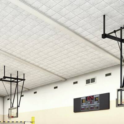 2 ft. x 2 ft. Drop-In Wood Ceiling Tile in White TopTile