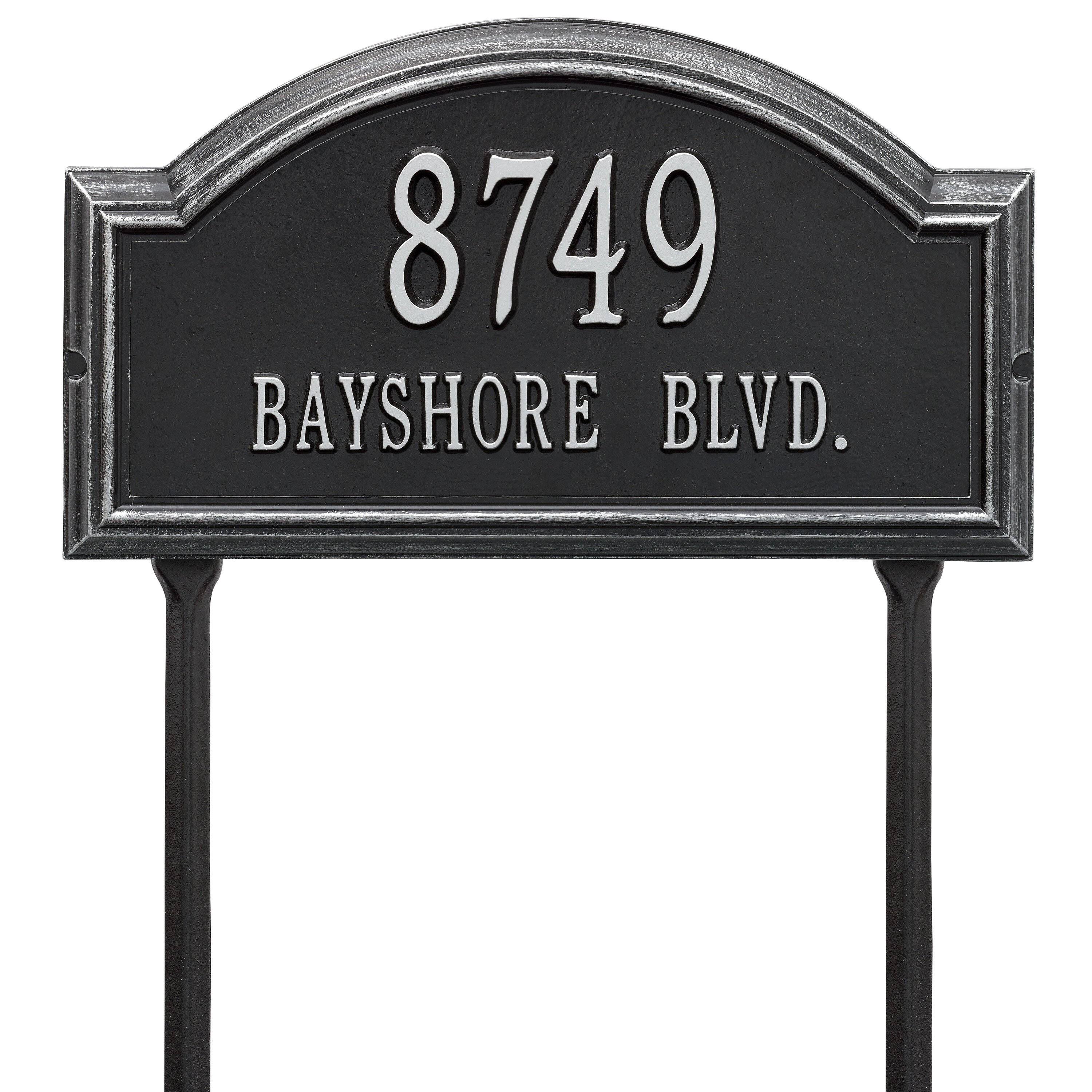 Whitehall Providence Arch - Standard Lawn - Two Line- Black/Gold