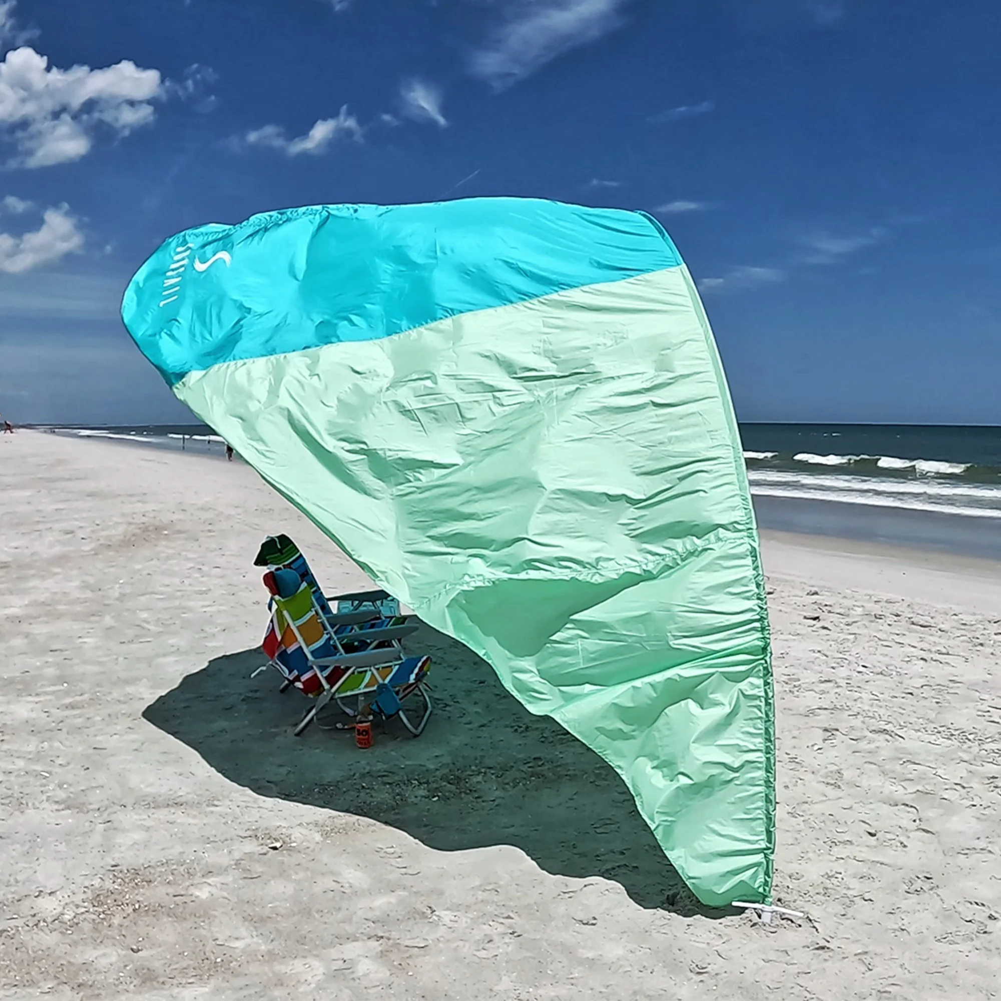 Sunsail Shade Beach Shade Tent - UV 50 Plus Protection - Easy Setup - Shade for 6 Adults - American Crafted - Sea Green