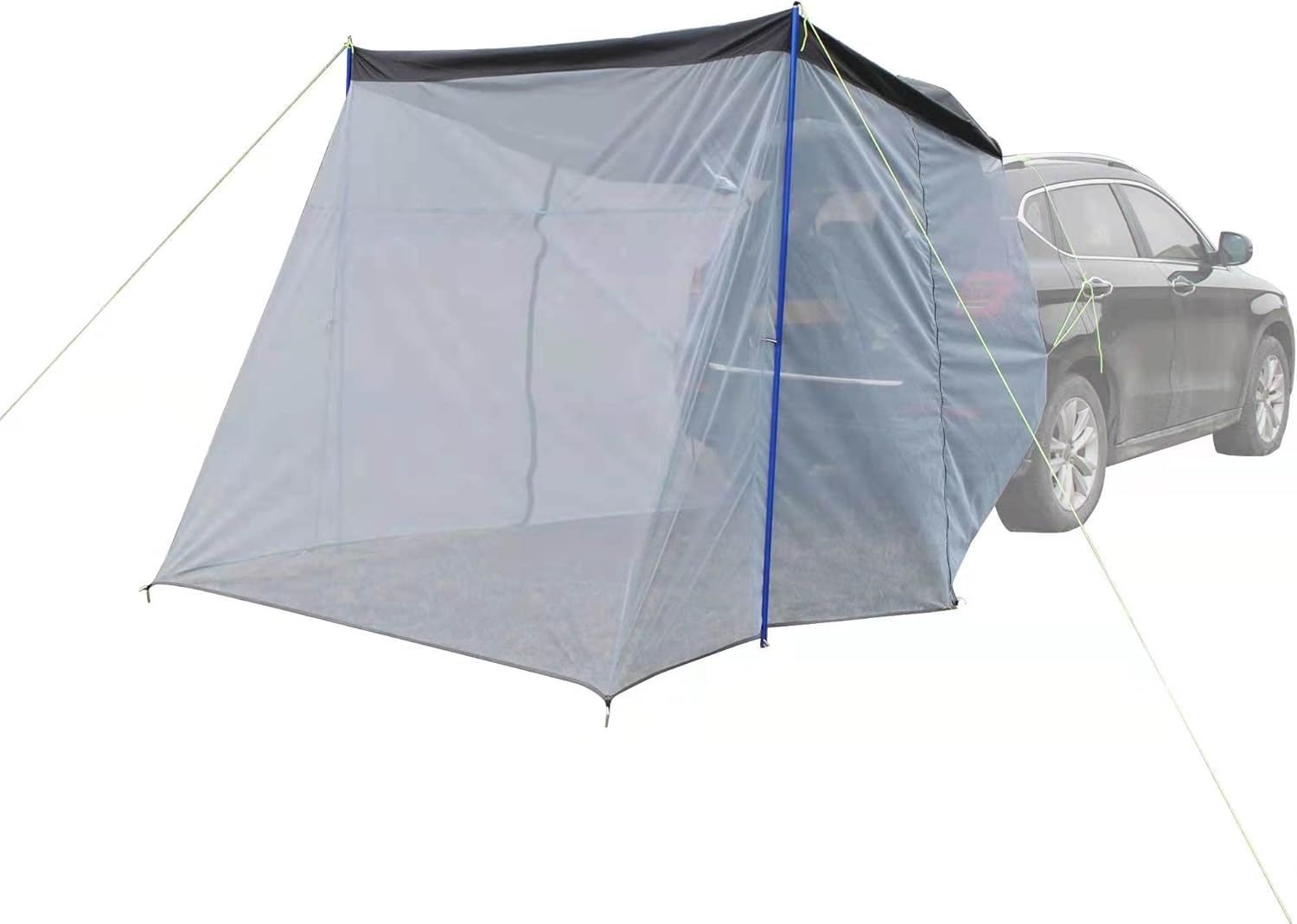 Car Awning Tent Shade Car Rear Tent, SUV Awning Canopy, Van Awning with Screen, Portable Awning for Camping, 3-4 Person