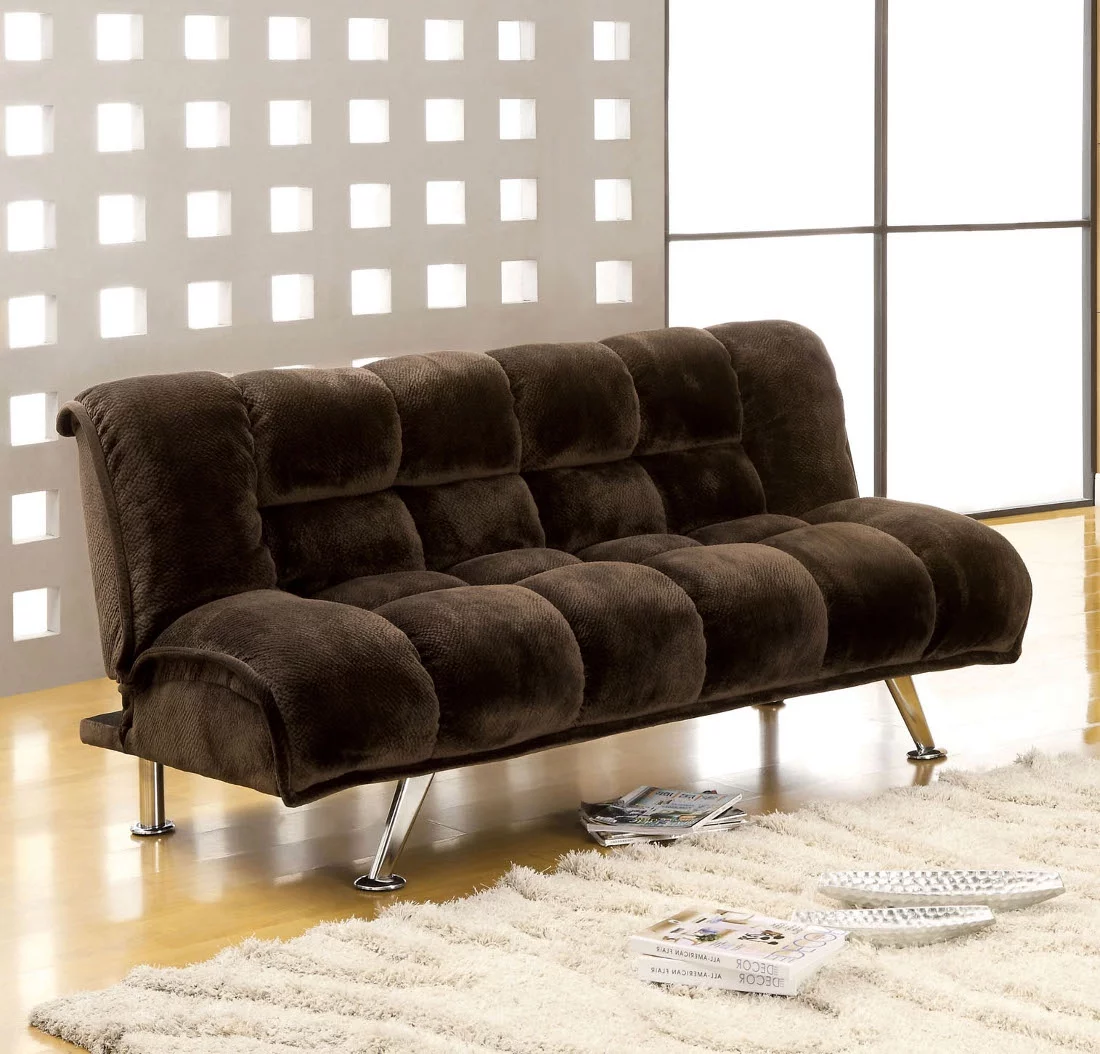 Futon Sofa, Dark Brown
