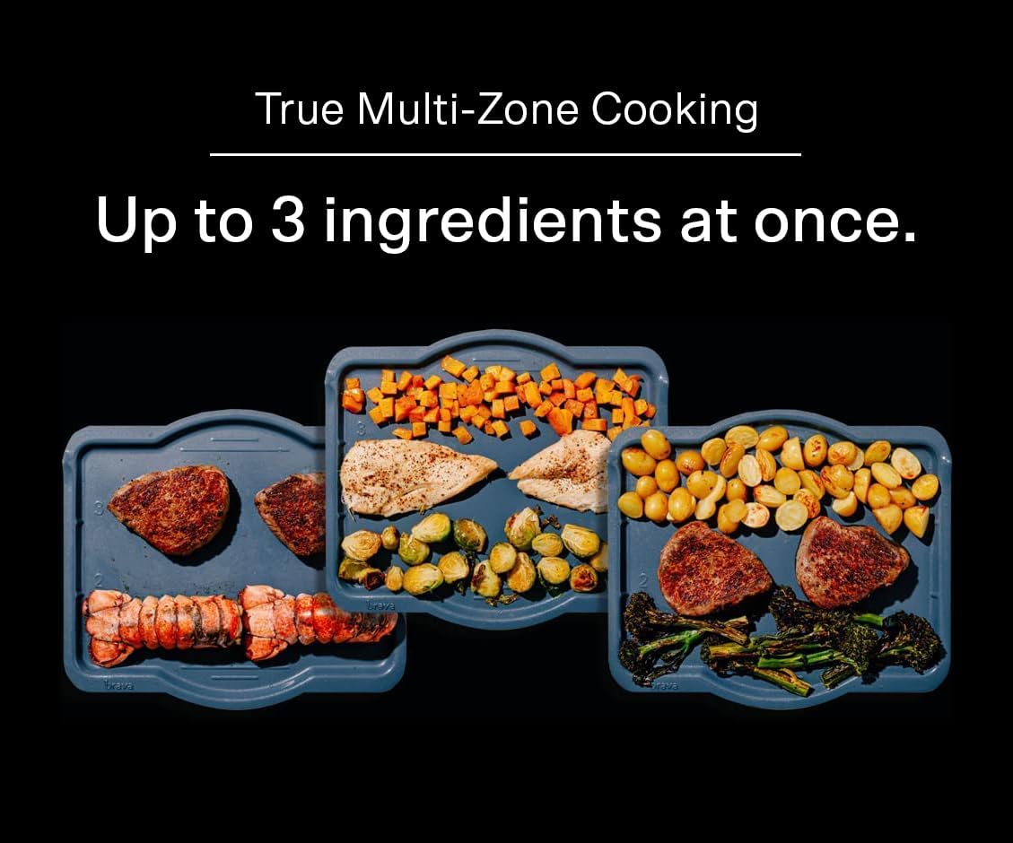 Brava Oven Bake & Breakfast Set: 10-in-1 Touchscreen Countertop Smart Oven, Air Fryer, 6-Slice Toaster, Slow Cooker, Reheater, Dehydrator, Rice Cooker, Healthy & User Friendly, Auto-Shut Off, 1800W