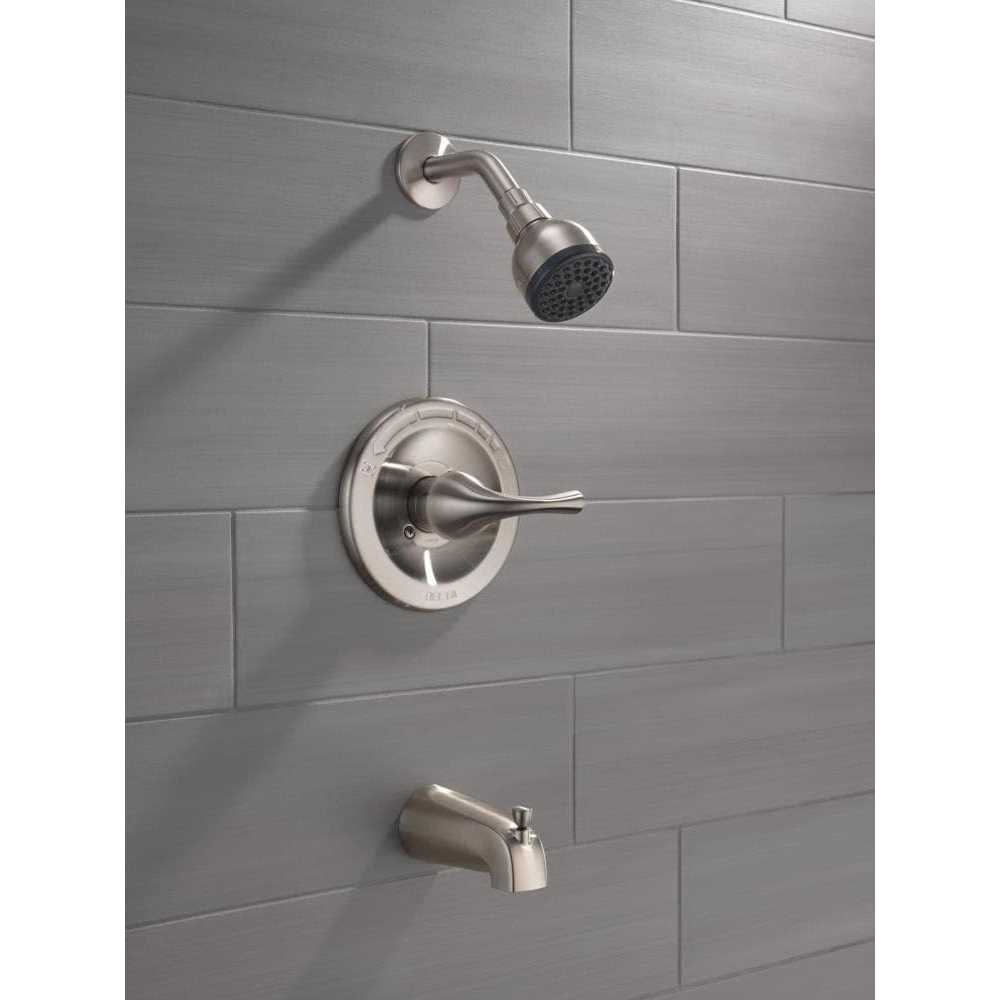 Delta Foundations Stainless 1-Handle Bathtub &amp; Shower Faucet - Shop Hardware Tools Online Store