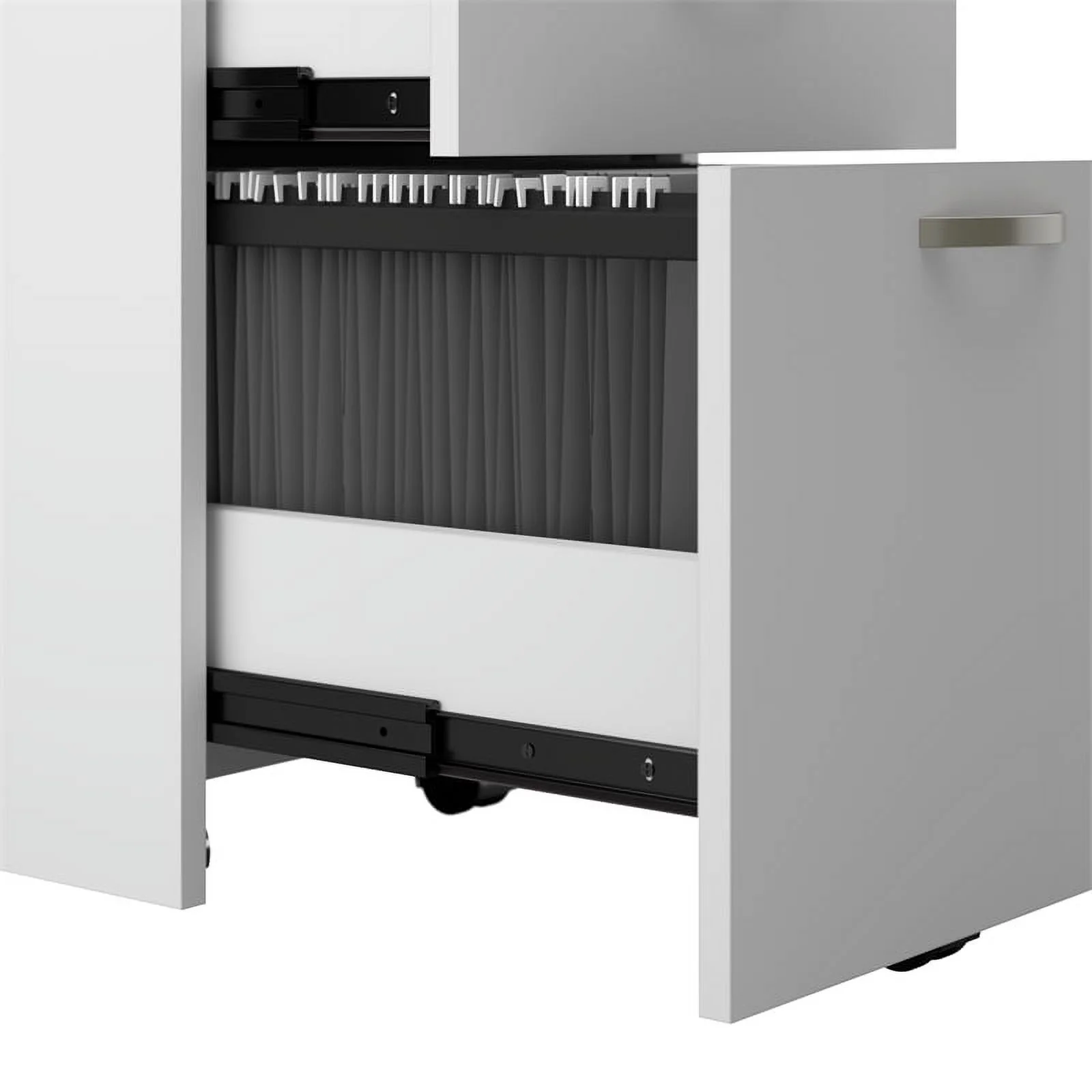 Office in an Hour Cubicle Storage Set in Pure White - Engineered Wood