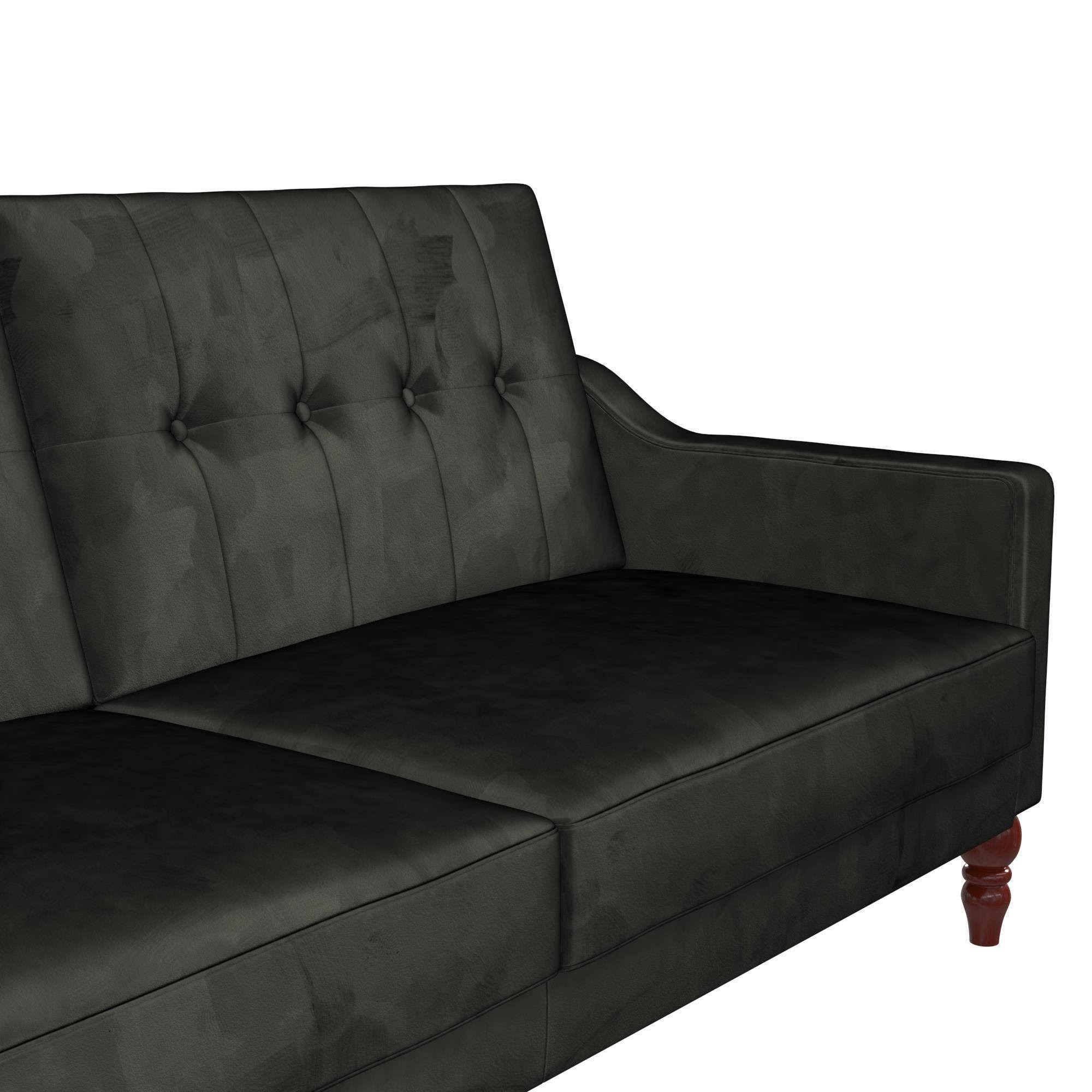 Novogratz Beatrice Coil Futon Convertible Sofa Bed u0026 Couch - Black