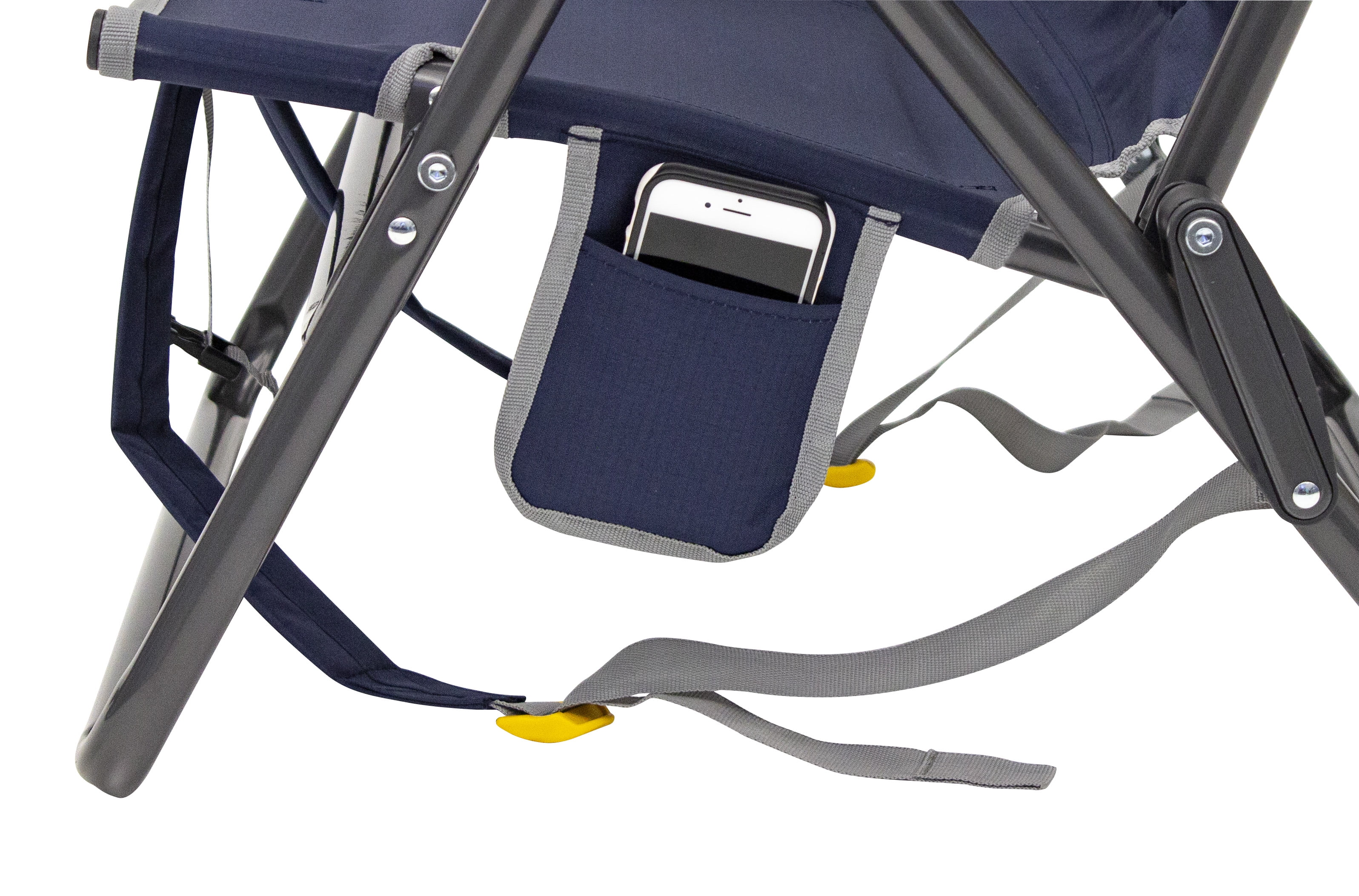 GCI Outdoor Backpack Event Compact Reclining Low Profile Camping Chair, Blue