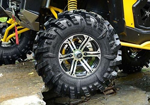 SuperATV Intimidator UTV / ATV Mud Tire for RZR, X3, General, Maverick, Ranger, Rock & All Terrain UTV Mud Tire | 36x10.5-18 | 2" Tread Depth | 6 Ply Ratings