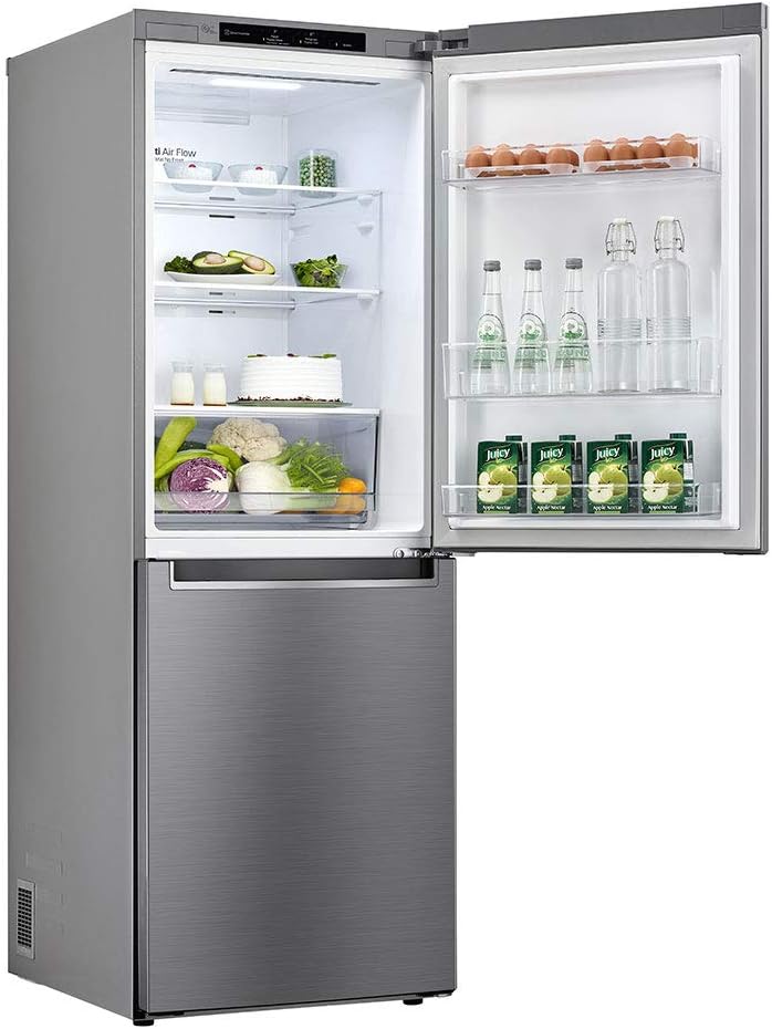 LG LRBNC1104S 24" Bottom Freezer Refrigerator with 10.8 Cu. Ft. Capacity, Door Cooling+, Smart Inverter Compressor, Tempered Glass Shelves, Digital Controls, PrintProof™ Finish, ENERGY STAR® Qualified