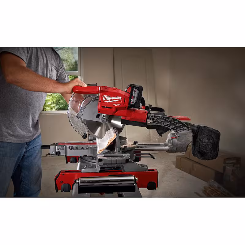 M18 FUEL 18V Lithium-Ion Brushless 10 in. Cordless Dual Bevel Sliding Compound Miter Saw with Compact Router