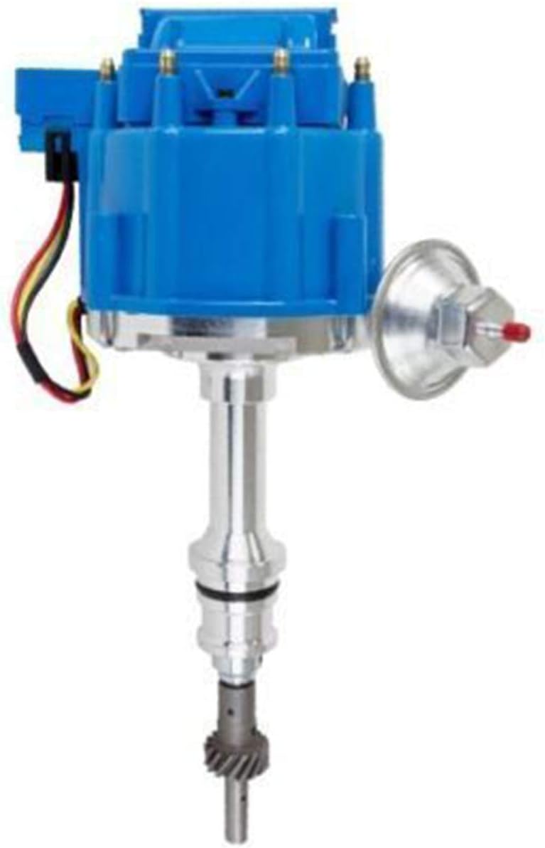 A-Team Performance - HEI Complete Distributor 65K Coil - Compatible with Early Chevrolet Straight 6 41-62 194 216 235 261 68-87 Toyota Land Cruiser FJ40 FJ60 2F 3F One-Wire Installation Blue Cap
