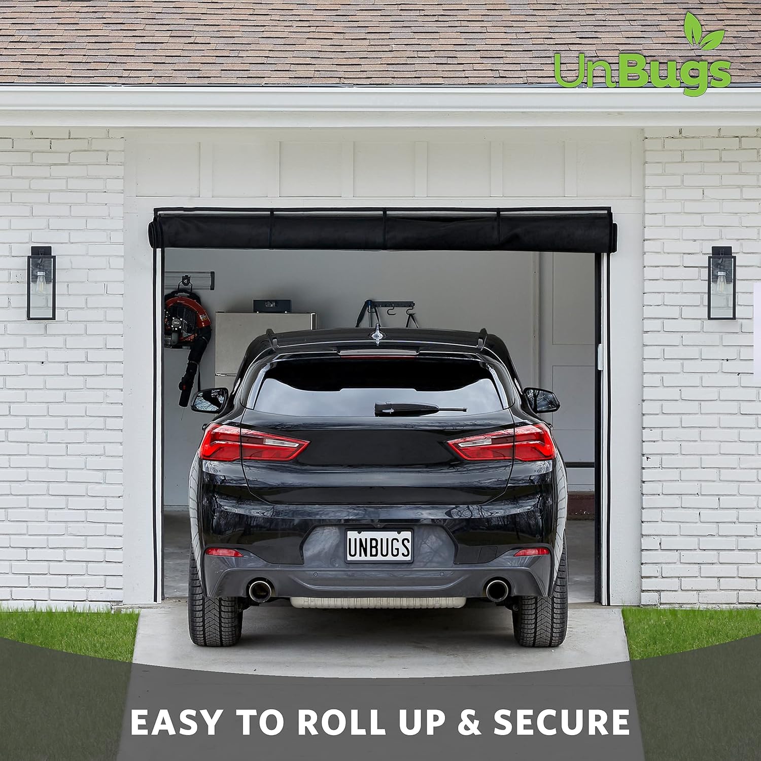 Garage Screen Doors for 1 Car Garage – Fits up to 8’ Wide x 7’ High – Fiberglass Mesh Magnetic Screen Door Pack of 2