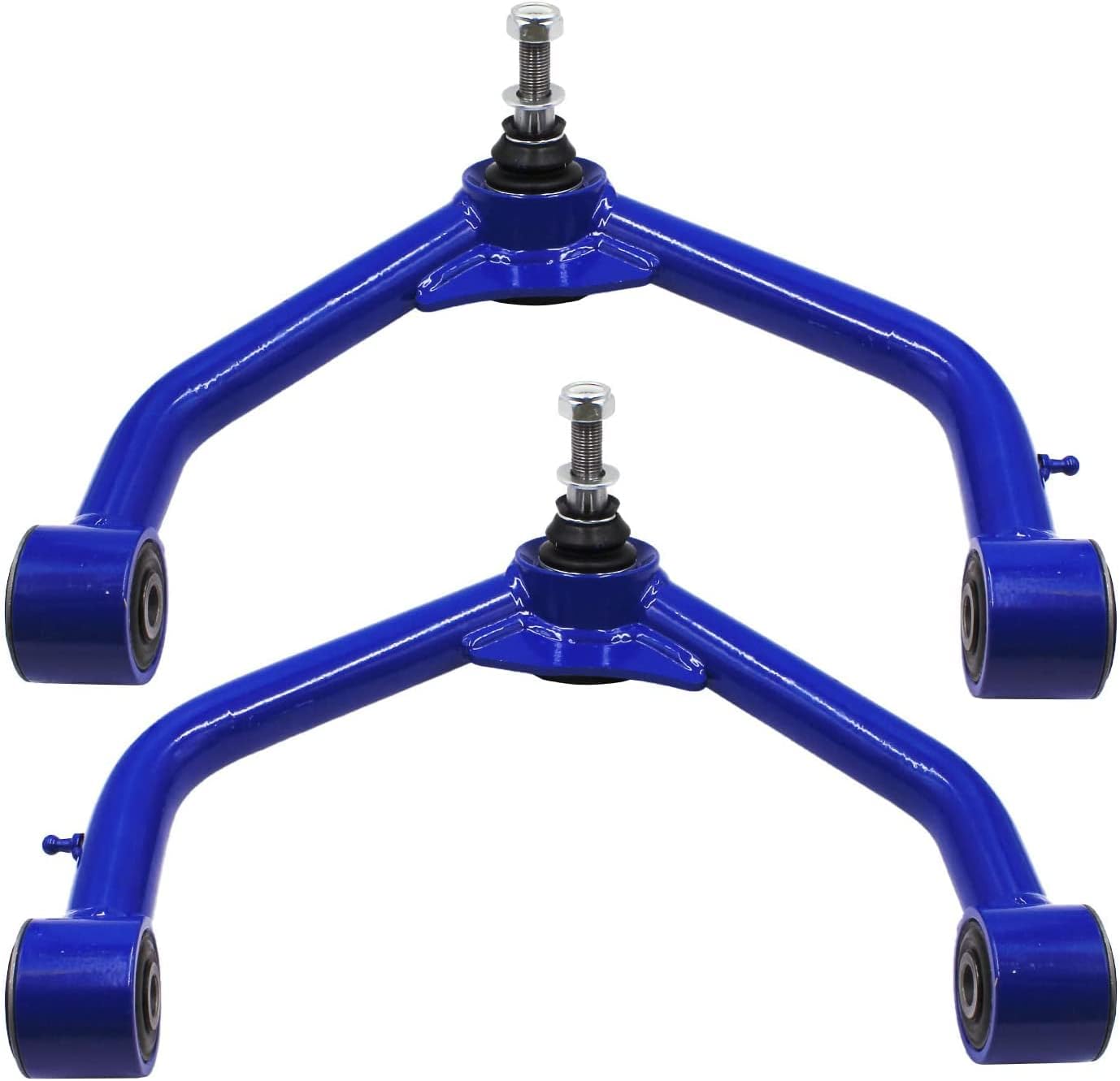 Pair Front Upper Control Arms 2-4'' Lift Compatible With 2006-2010 Do-dge Ram 1500 , 2011-2018 Ram 1500 4WD 4x4--Black