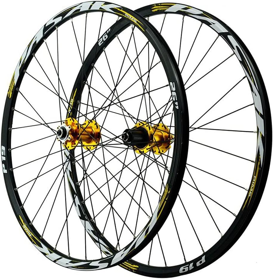 LvTu Mountain Bike MTB Wheelset 26/27.5/29 inch Alloy Disc Brake Sealed Bearing Bicycle Wheel 7-12 Speed Cassette 32H Rim (Color : Blue, Size : 29 inch)