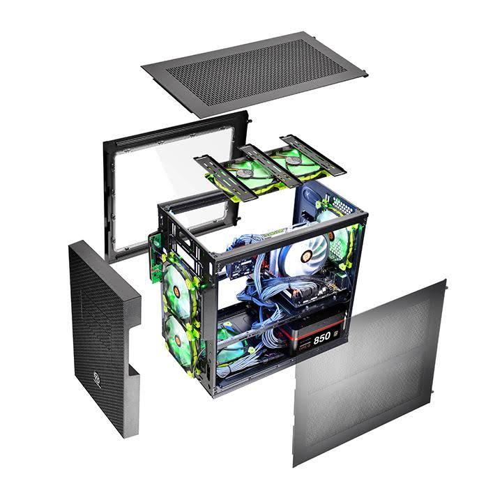 Thermaltake Core X1 ITX Cube Chassis (Black) CA-1D6-00S1WN-00