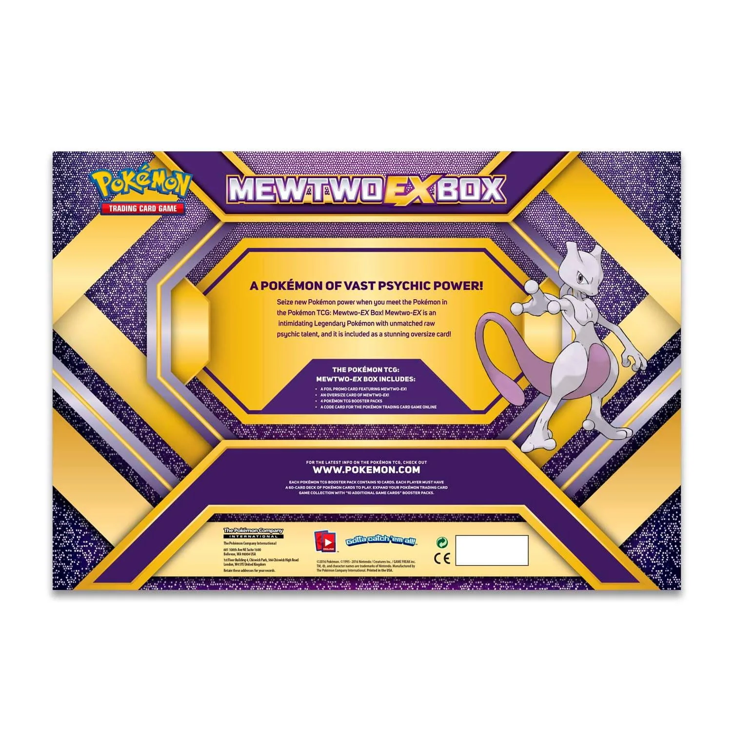 Pokémon Trading Card Games: Mewtwo-EX Box