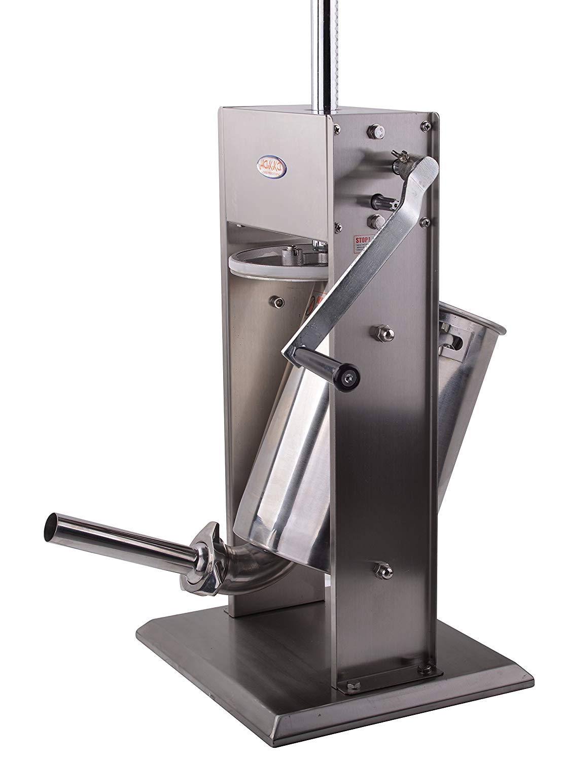 Hakka 25 Lb/12 L Sausage Stuffer 2 Speed Stainless Steel Vertical Sausage Maker