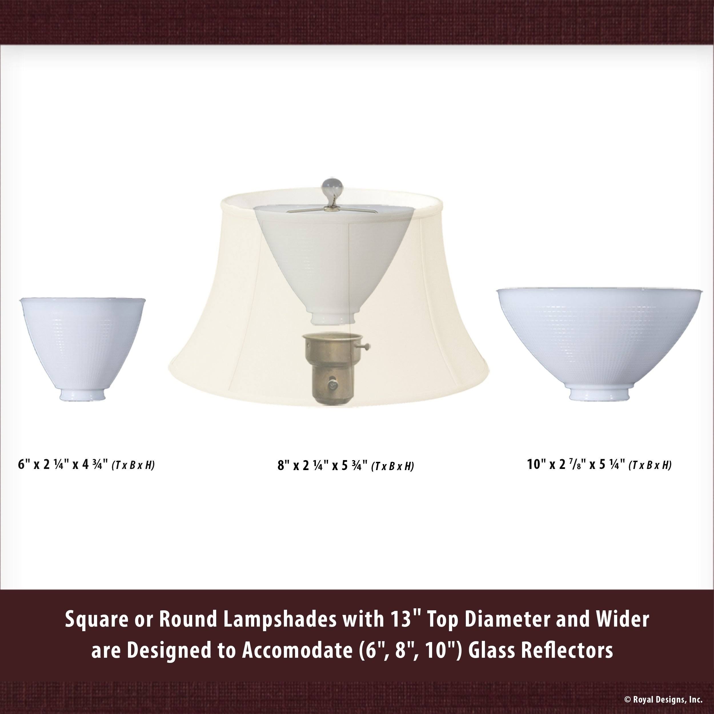 Royal Designs Bottom Outside Scallop Bell Black Lamp Shade, 6 x 12 x 10.25