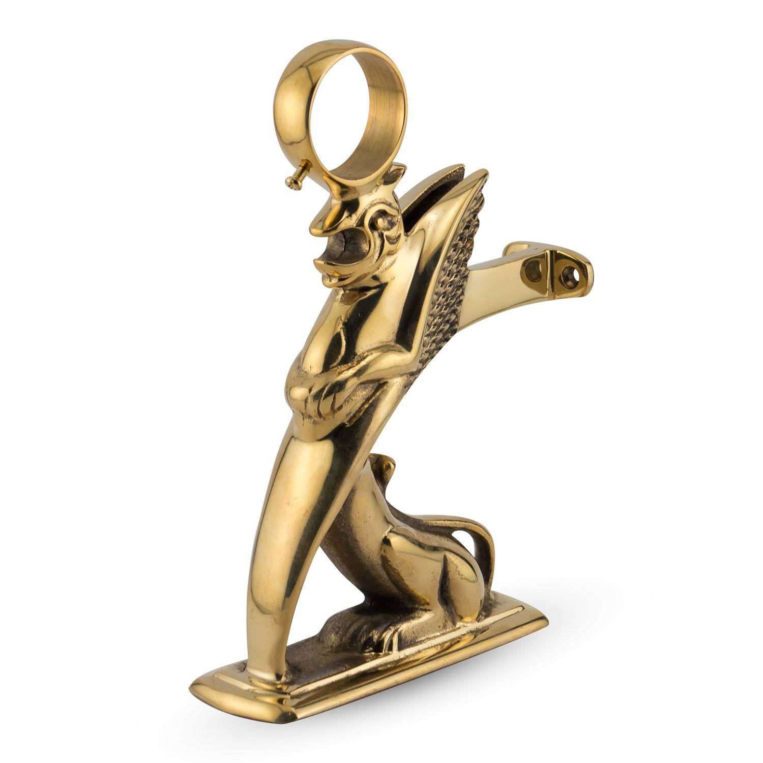 KegWorks Griffin Bar Rail Bracket - Polished Brass - 2x22 OD BR582T