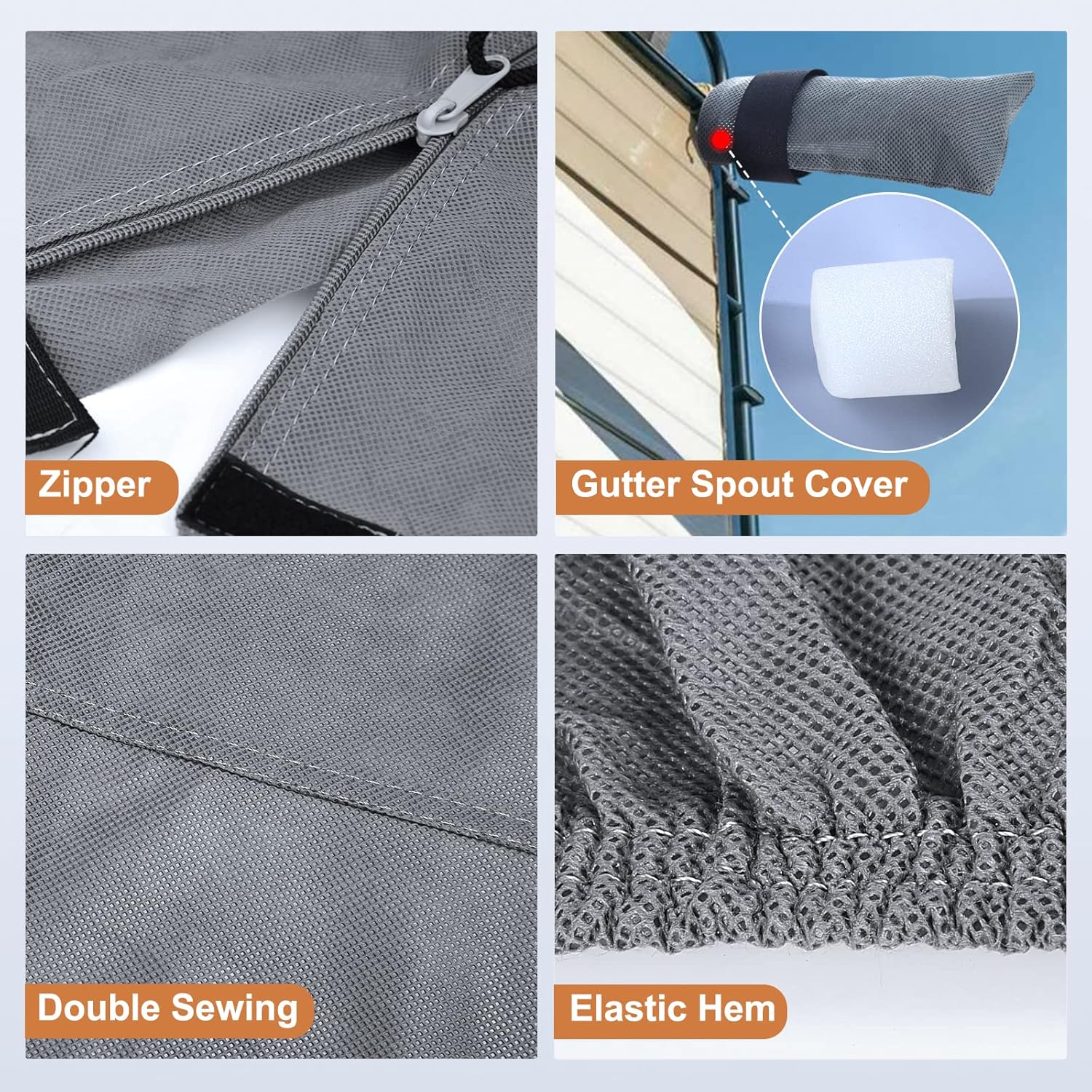 Fonzier 5 Layers Top Class C RV Cover Heavy Duty Camper Cover for 23’-26’ Motorhome Cover Anti-UV, Rip-Stop, (23'-26')